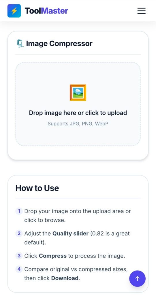 A side-by-sides visual comparison demonstrating how to compress image without losing quality using tool Master image size reducer tool.